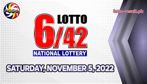 PCSO Lotto Result November 5, 2022 .